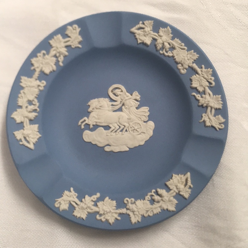 Wedgwood Light Blue Jasperware Round Ashtray